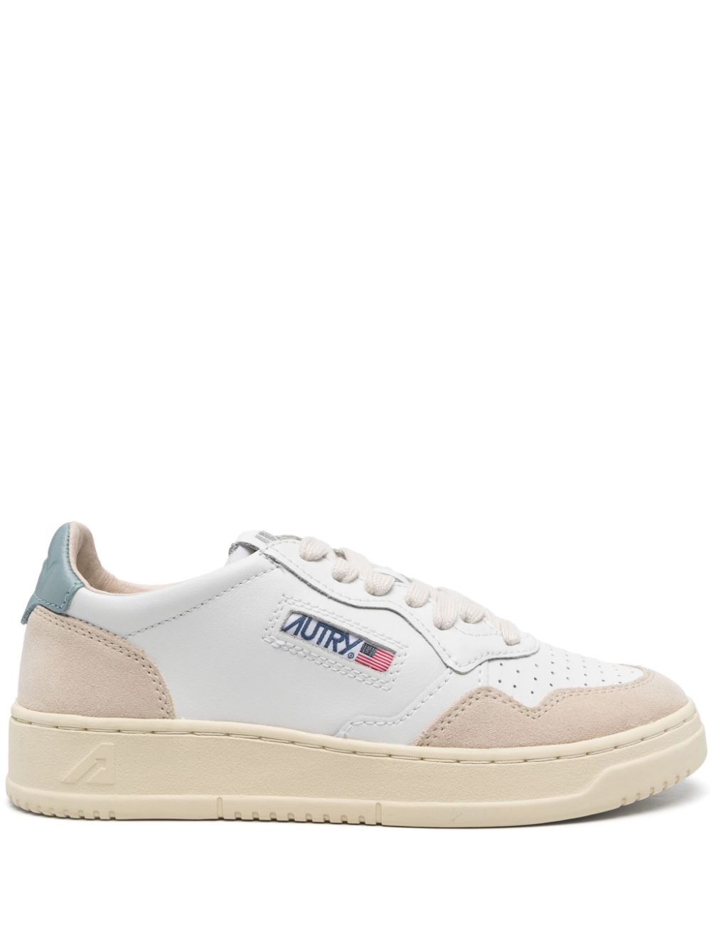 Autry Medalist Low-Top Calf Leather Sneakers Clear Blue