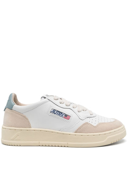 Autry Medalist Low-Top Calf Leather Sneakers Clear Blue
