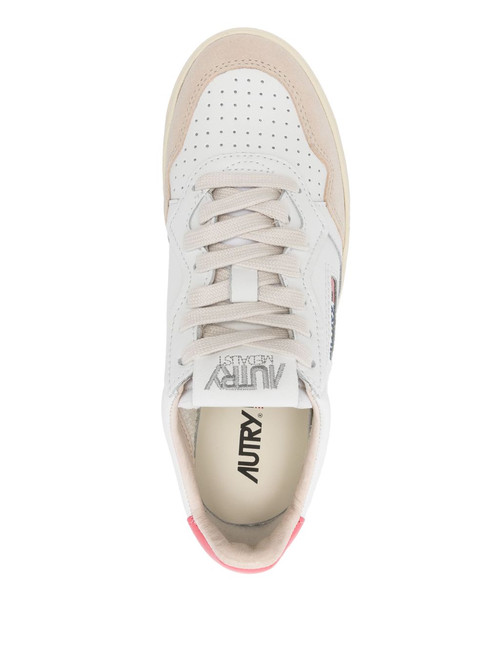 Autry Medalist Leather Low-Top Sneakers Fuchsia