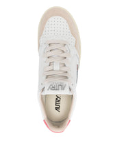Autry Medalist Leather Low-Top Sneakers Fuchsia
