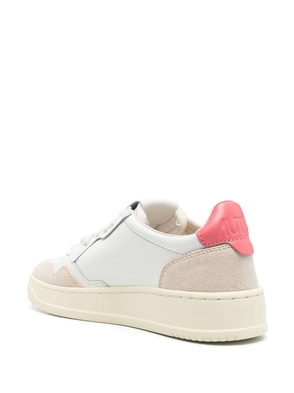 Autry Medalist Leather Low-Top Sneakers Fuchsia