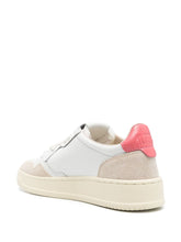 Autry Medalist Leather Low-Top Sneakers Fuchsia