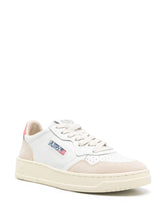 Autry Medalist Leather Low-Top Sneakers Fuchsia