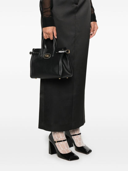 Valentino Garavani Antibes Small Leather Tote Bag Black