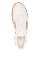 Valentino Garavani Upvillage Crosta Sneakers in Ivory Leather