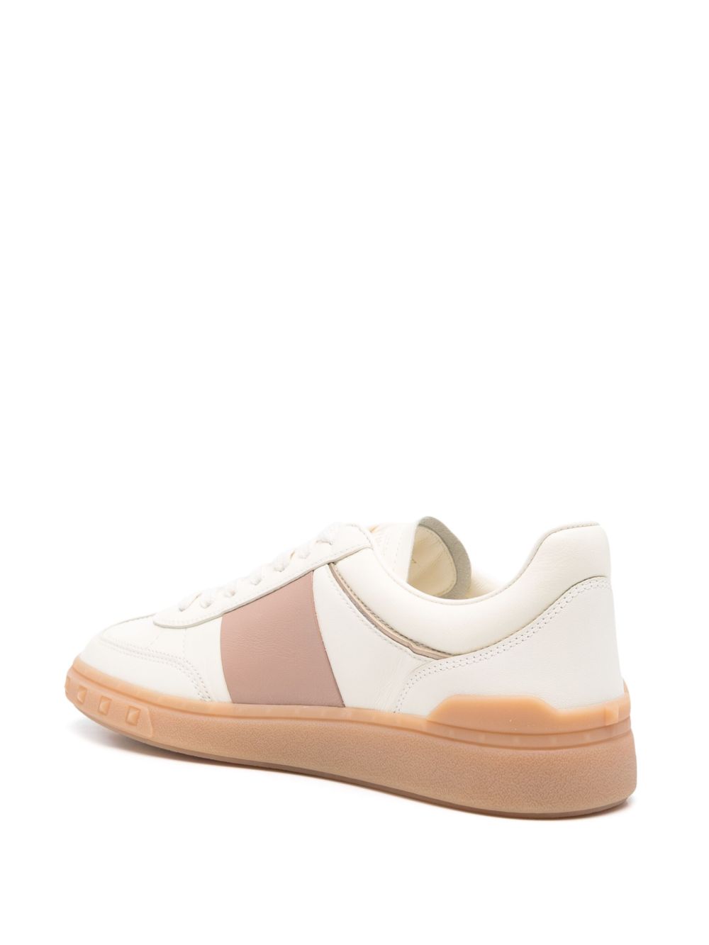 Valentino Garavani Upvillage Crosta Sneakers in Ivory Leather