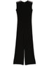 Norma Kamali Studded Long Sleeveless Jumpsuit Black