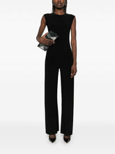 Norma Kamali Studded Long Sleeveless Jumpsuit Black