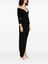 Norma Kamali Off-Shoulder Draped Maxi Dress Black Black