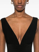 Norma Kamali Shirred V-Neck Sleeveless Bodysuit Black Black