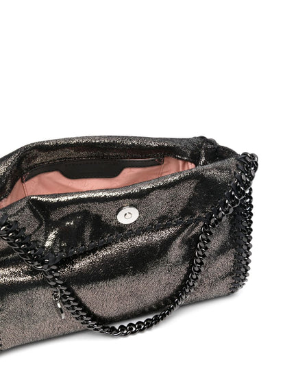 Stella McCartney Falabella Grained Faux Leather Tote Bag Silver