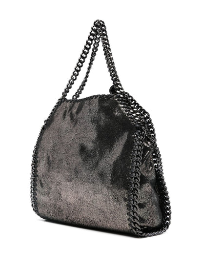 Stella McCartney Falabella Grained Faux Leather Tote Bag Silver