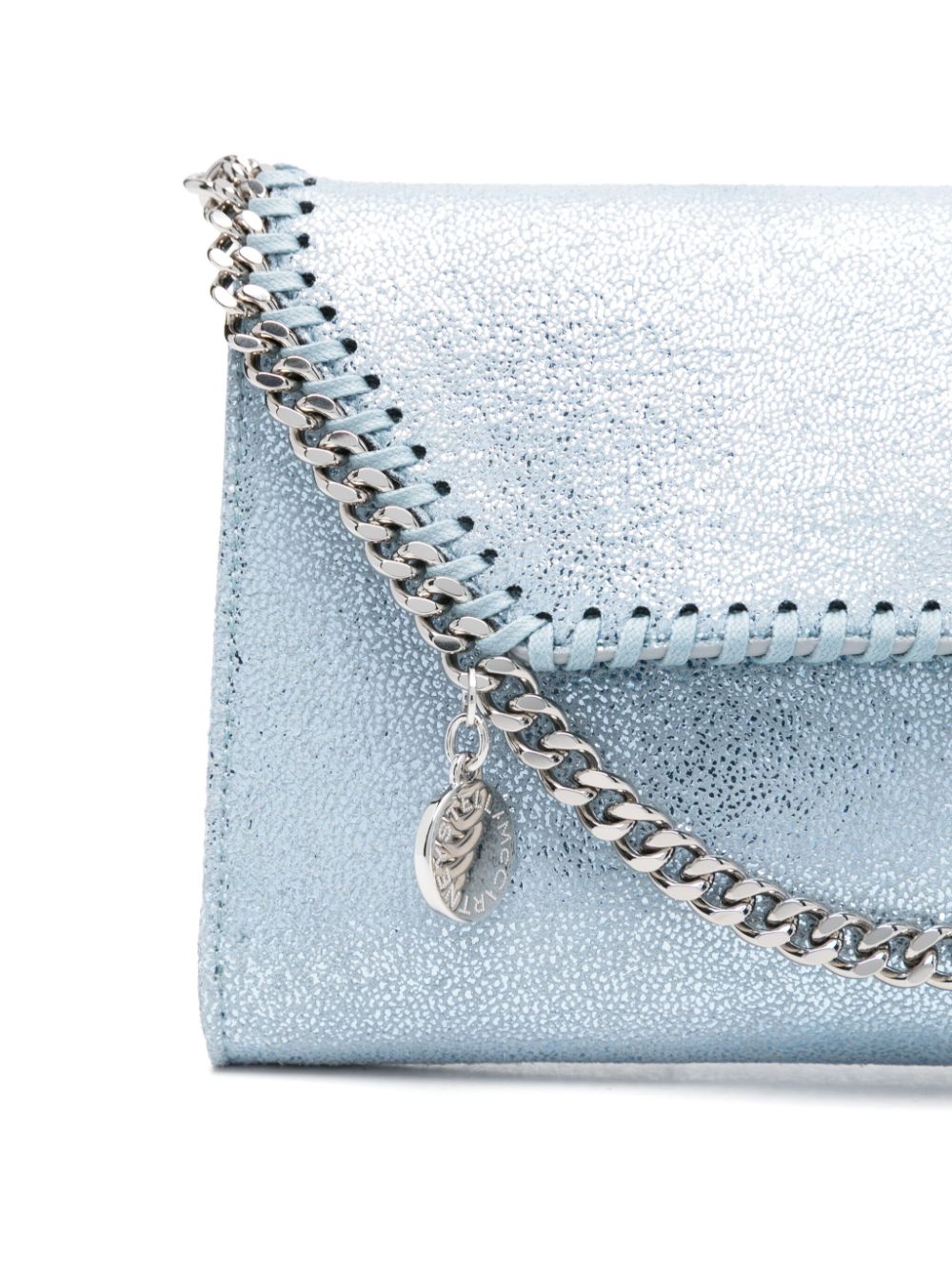 Stella McCartney Metallic Blue Falabella Wallet Shoulder Bag 