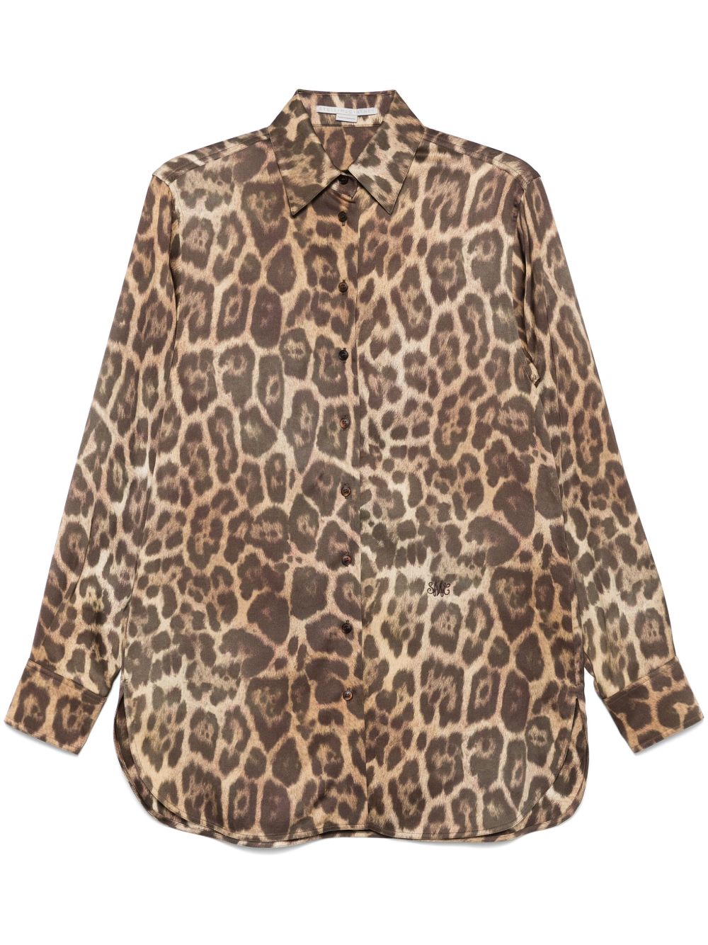 Stella McCartney Leopard Print Oversized Shirt Brown