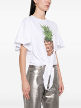 Stella McCartney Pineapple Cotton Tie-Front T-Shirt White