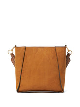 Stella McCartney Square Shoulder Bag with Studded Logo in Leather Brown