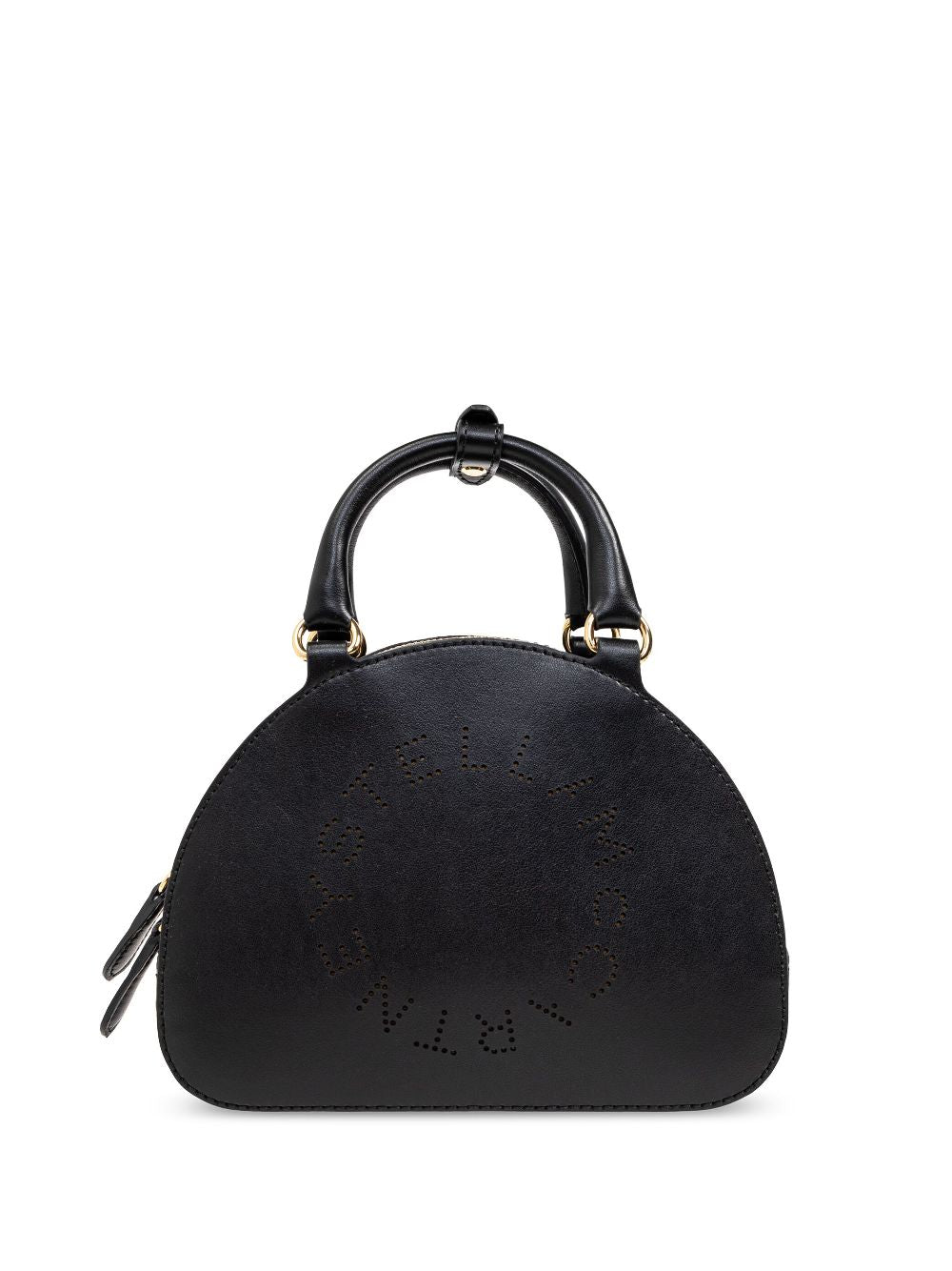 Stella McCartney Logo-Embellished Black Shoulder Bag with Two-Way Zip Black