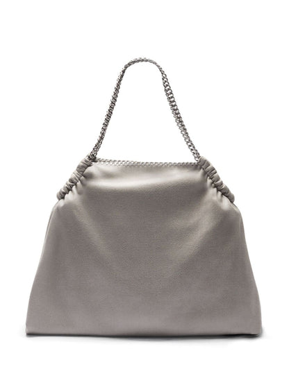 Stella McCartney Falabella Chain-Trimmed Grey Tote Bag grey