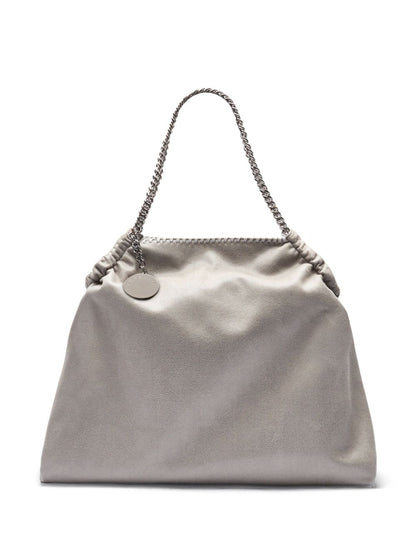 Stella McCartney Falabella Chain-Trimmed Grey Tote Bag grey