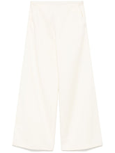 Forte Forte Wide-Leg Flared Cotton Trousers Ivory