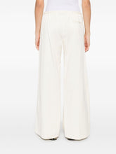 Forte Forte Wide-Leg Flared Cotton Trousers Ivory