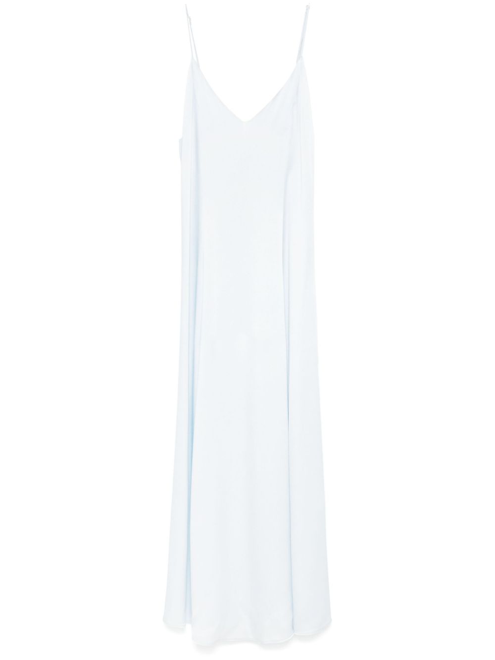 Forte Forte Shift Satin Maxi Dress in Clear Blue