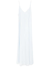 Forte Forte Shift Satin Maxi Dress in Clear Blue
