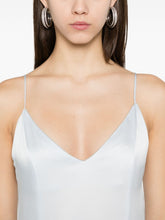 Forte Forte Shift Satin Maxi Dress in Clear Blue