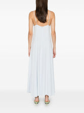 Forte Forte Shift Satin Maxi Dress in Clear Blue
