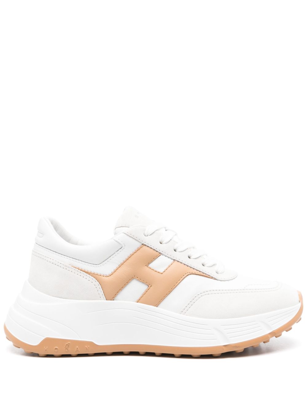 Hogan Pre Hi-Fi Leather and Rubber Sneakers White