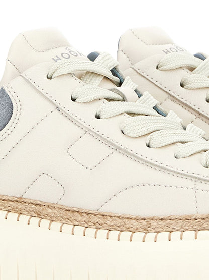 HOGAN PRE H-stripes Sneakers Cream