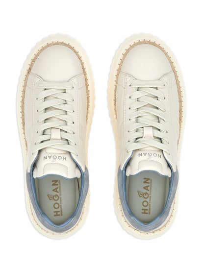 HOGAN PRE H-stripes Sneakers Cream