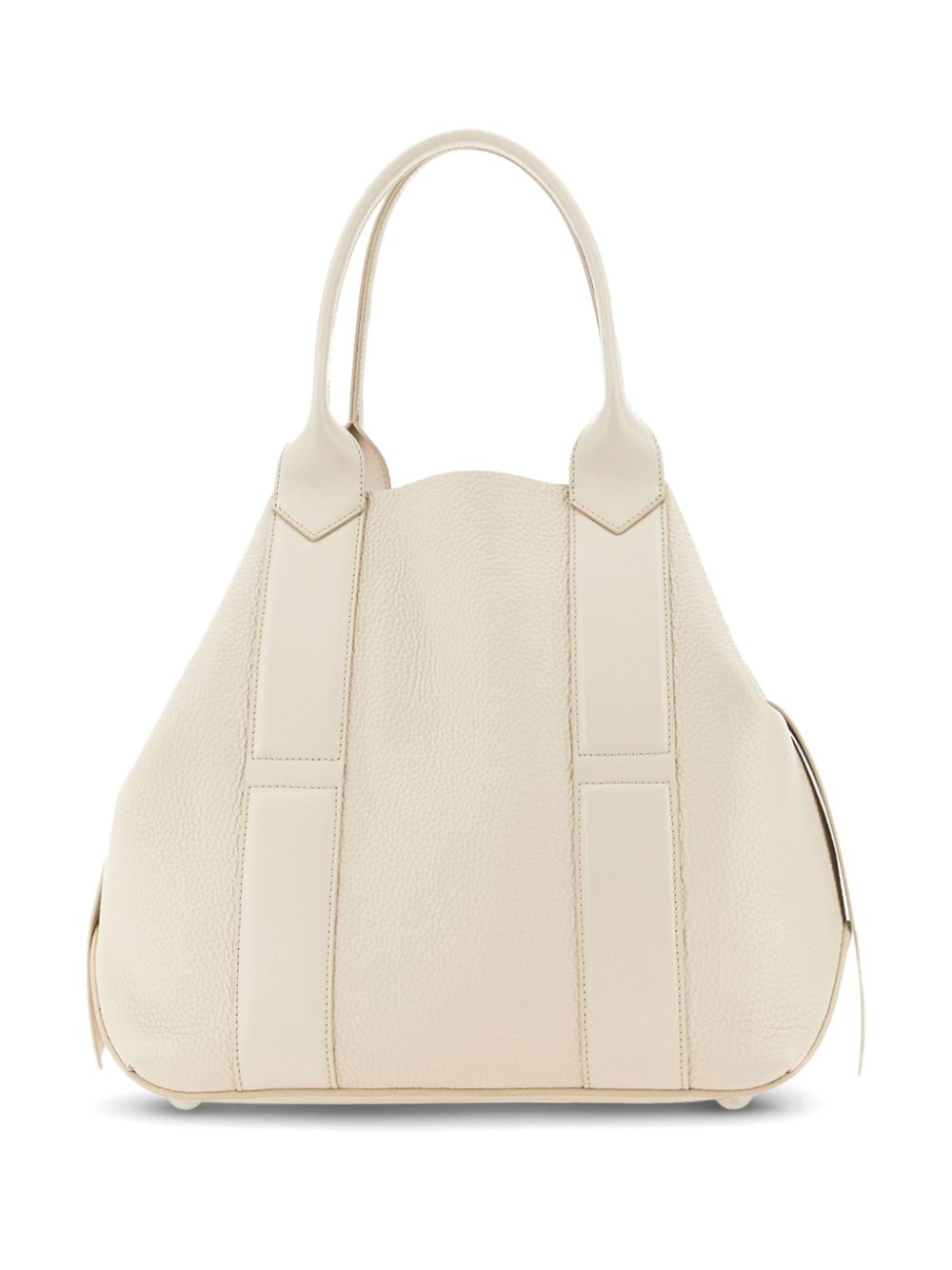 HOGAN PRE Medium Script Shopping Bag Ivory 