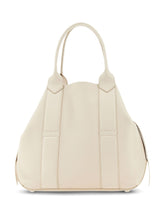 HOGAN PRE Medium Script Shopping Bag Ivory 