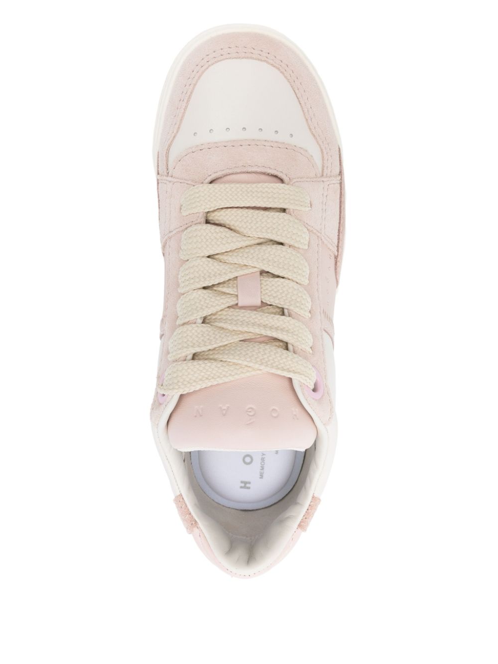 Hogan Pre Panelled Chamallow Leather Sneakers Pink