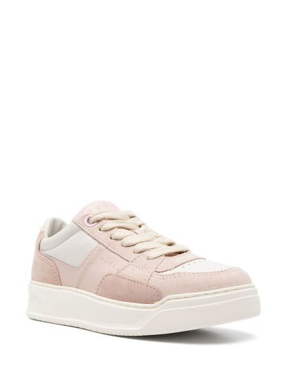 Hogan Pre Panelled Chamallow Leather Sneakers Pink