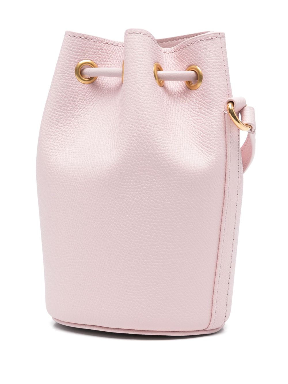 Valentino Garavani VLogo Signature Mini Leather Bucket Bag Pink