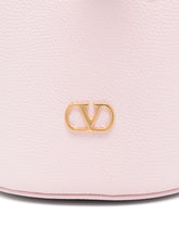 Valentino Garavani VLogo Signature Mini Leather Bucket Bag Pink