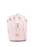 Valentino Garavani VLogo Signature Mini Leather Bucket Bag Pink