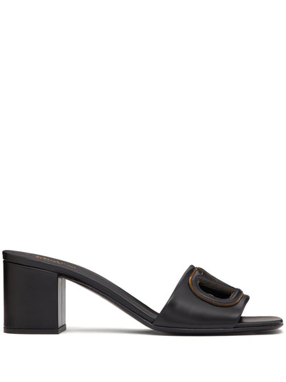 Valentino Garavani 60mm VLogo Signature Leather Sandals Black