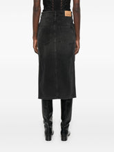 Isabel Marant Britt Black Denim Midi Skirt Black