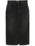 Isabel Marant Britt Black Denim Midi Skirt Black