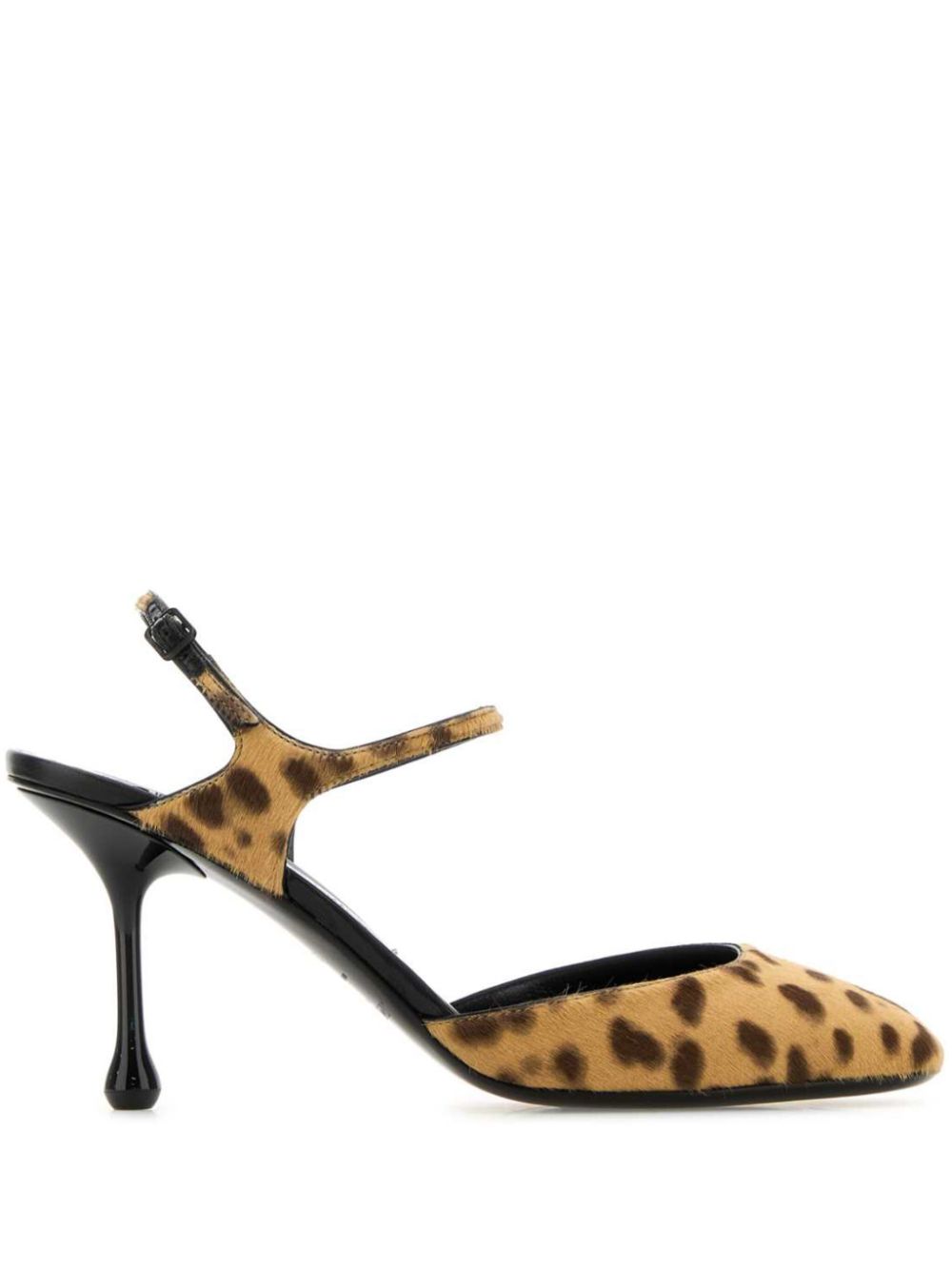 Jimmy Choo Pixie 80 Leopard-Print Calf Hair Slingback Pumps Brown