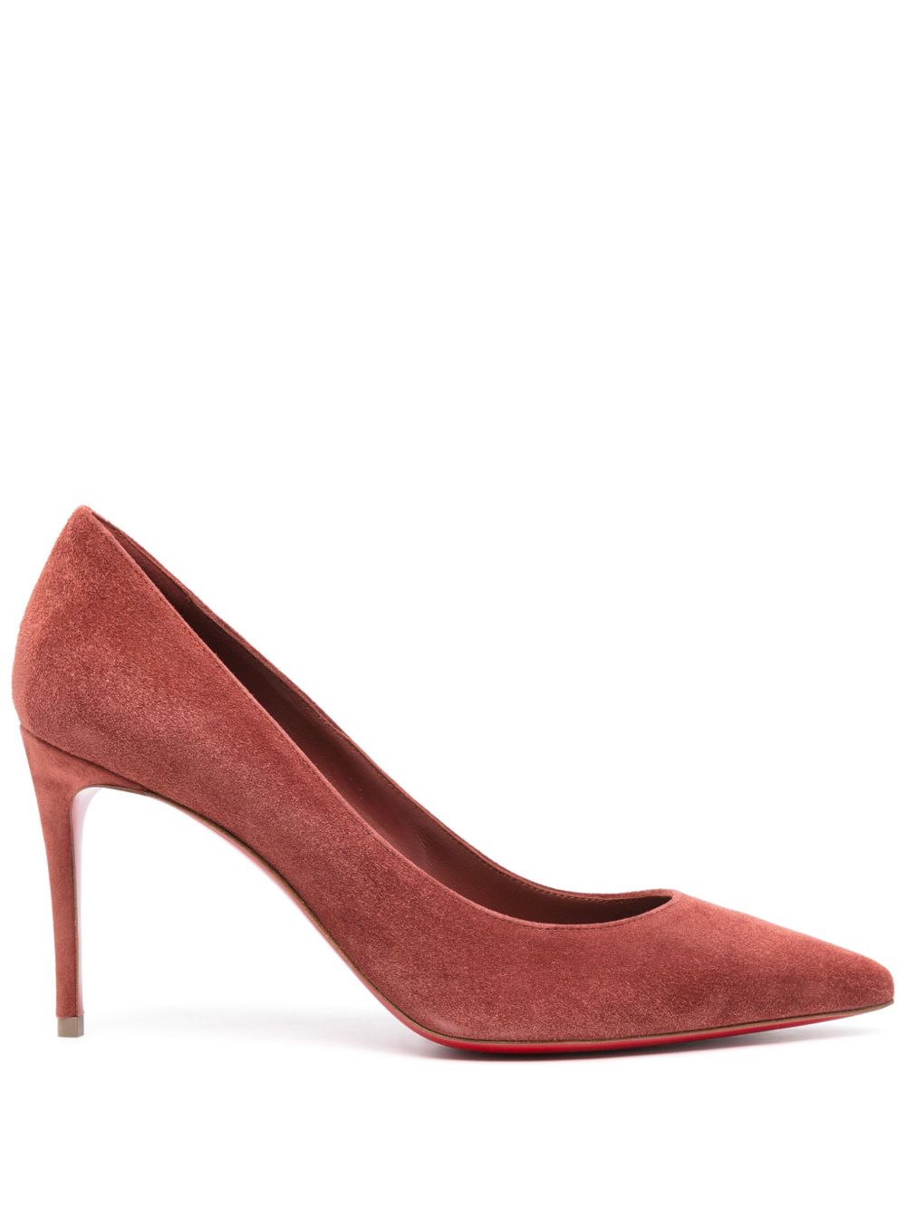Christian Louboutin Suede Kate Pumps Red