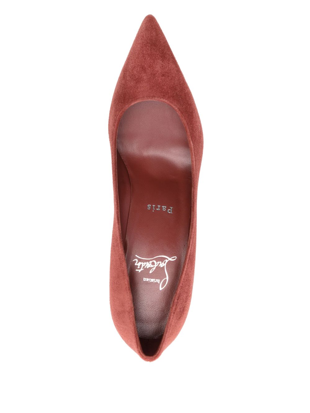 Christian Louboutin Suede Kate Pumps Red