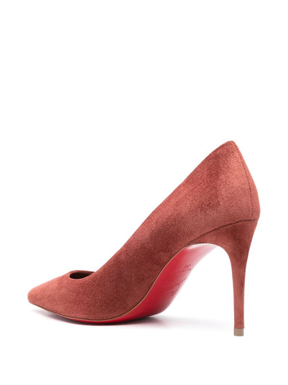 Christian Louboutin Suede Kate Pumps Red