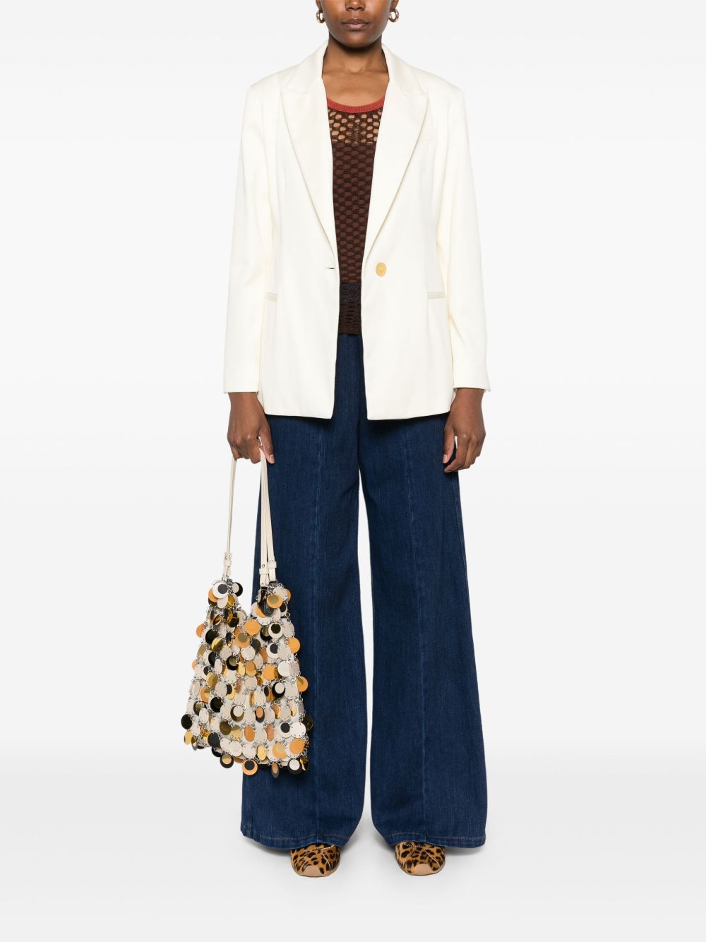 Forte Forte Cotton Single-Breasted Blazer Ivory