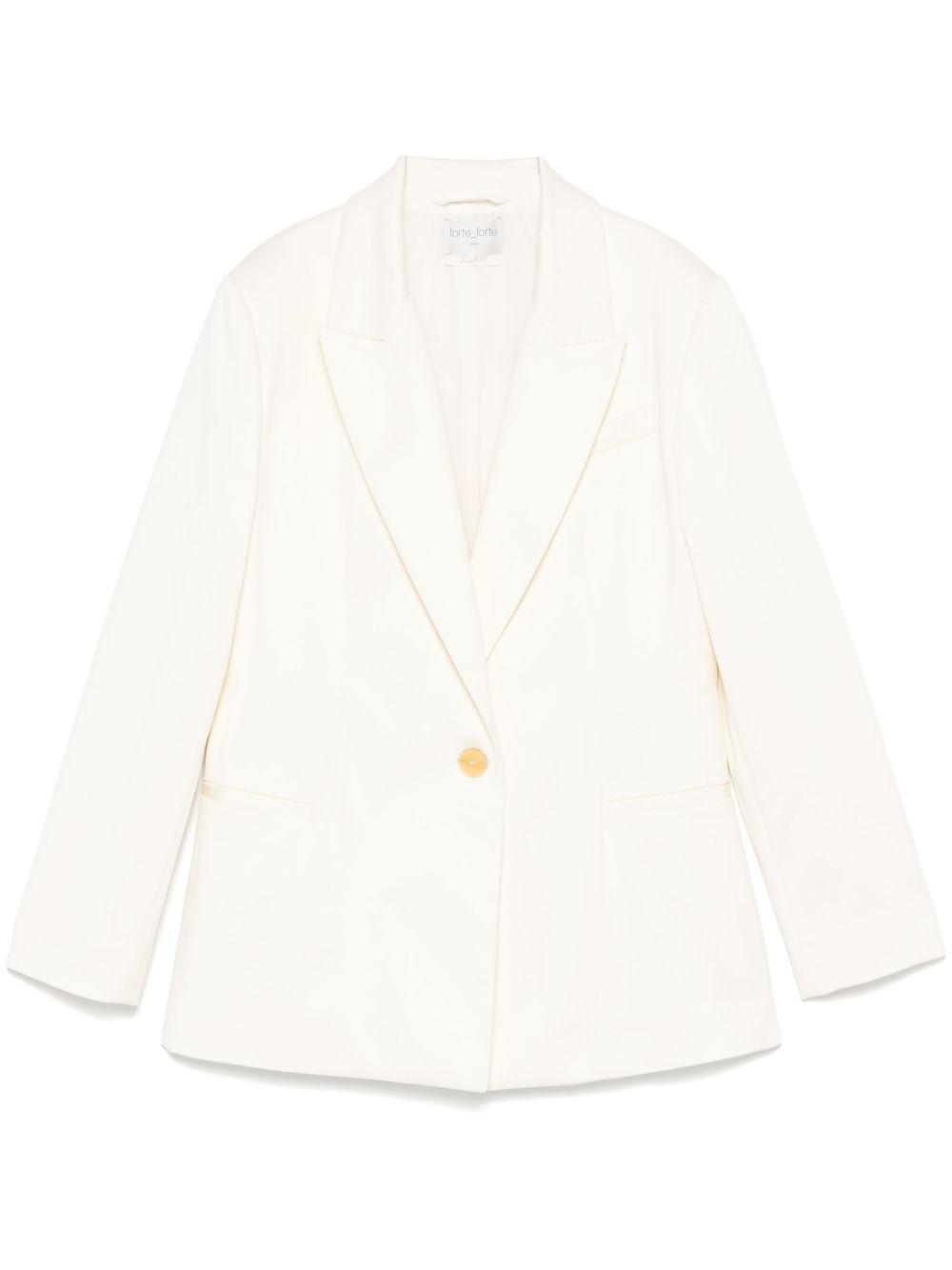 Forte Forte Cotton Single-Breasted Blazer Ivory