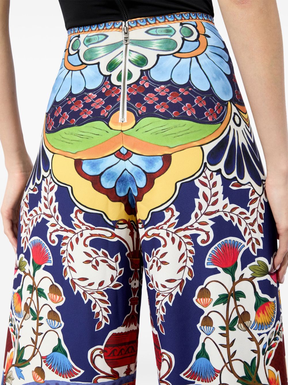 Alice + Olivia Printed Wide-Leg Athena Trousers Multicolour