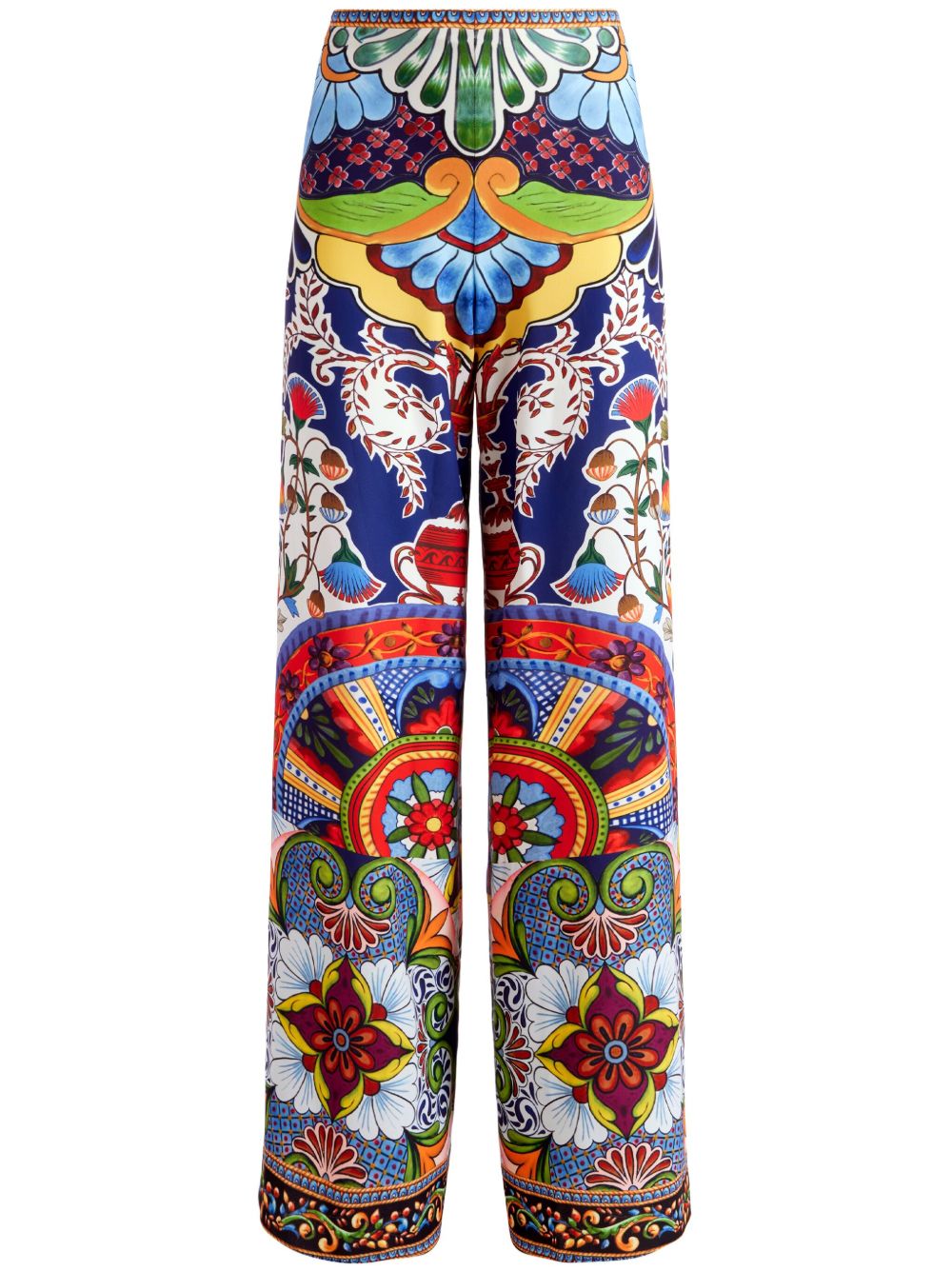 Alice + Olivia Printed Wide-Leg Athena Trousers Multicolour